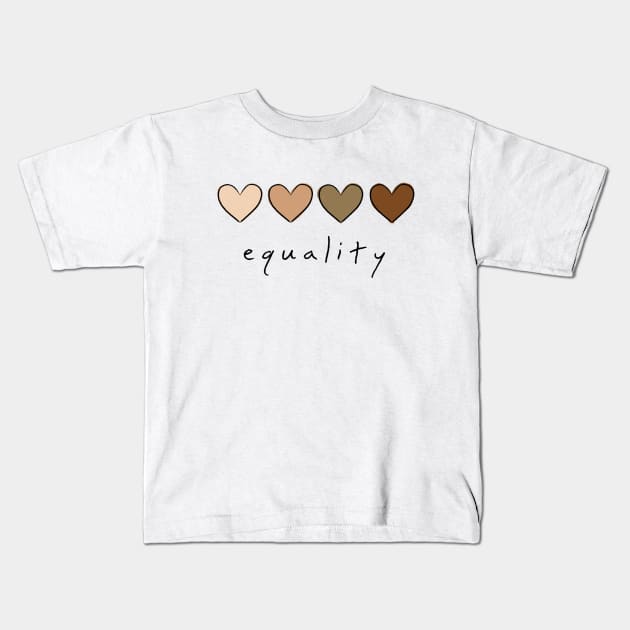 Race Equality Kids T-Shirt by hotzelda